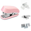 Modern Pink Color Mini Stapler with Staples,Small Cute Stapler