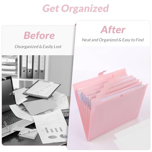 Classic SKYDUE Expanding File Folder, Accordion File Organizer with 8 Pockets, for Daily Use