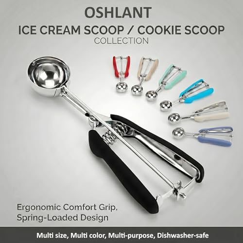 refined Ice Cream Scoop, 18/8 Stainless Steel Cookie Set