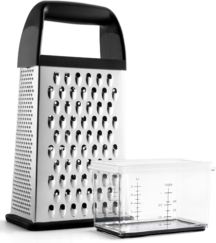 Urbanstrive Cheese Grater With Container Box Grater Stainless Steel Graters Essentials