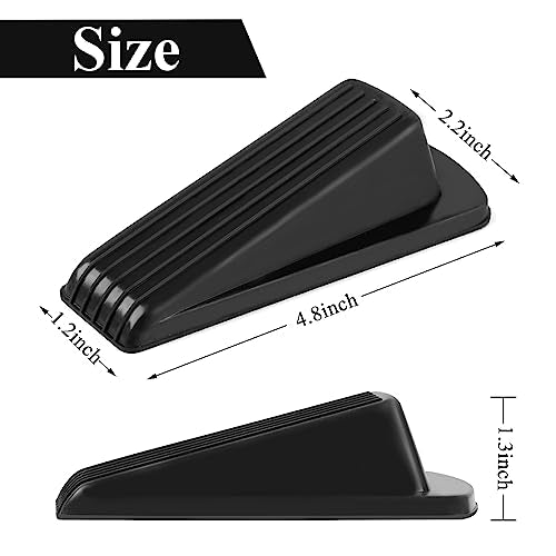 Eco-Friendly 4 Pack Door Stoppers, Rubber for Bottom of Door, Rubber Set